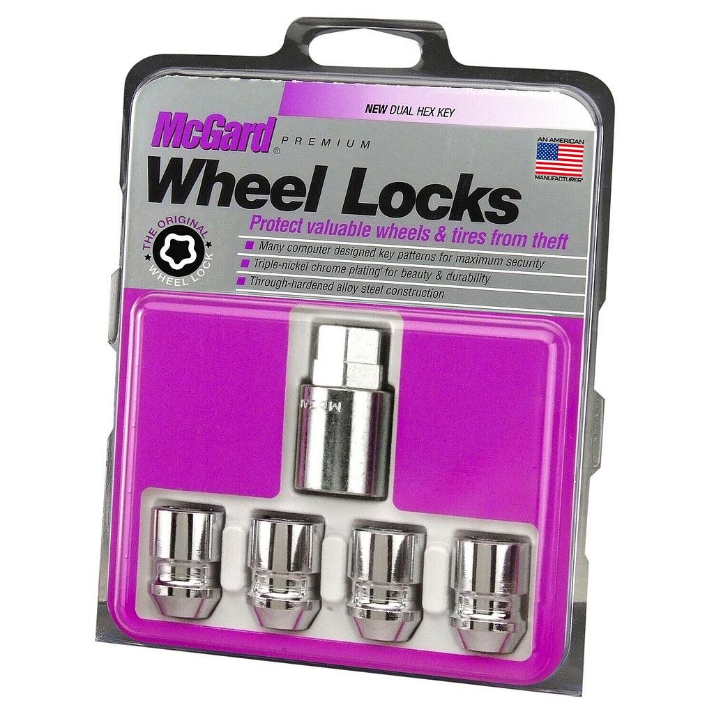 McGard 24154 Chrome Cone Seat Wheel Locks (M12 x 1.25 Thread Size) - Set of 4